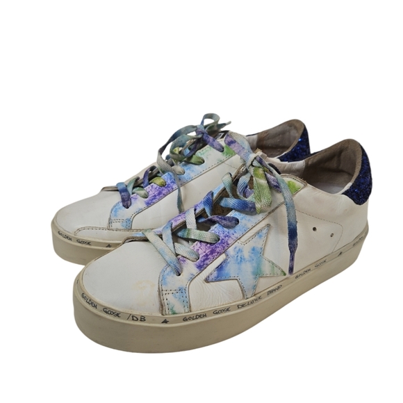 Golden Goose All High Star Tie Die Sneakers Size 37 - Picture 4 of 12